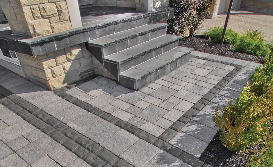 Image of entry steps featuring Corso (Ultra Black) product